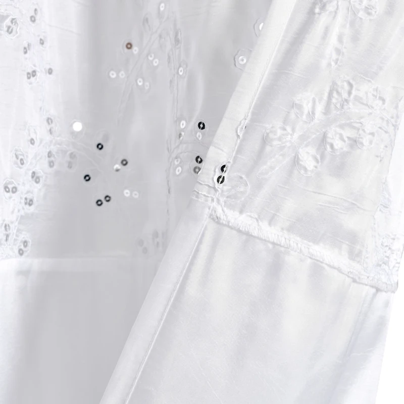 White Sequined Shower Curtain