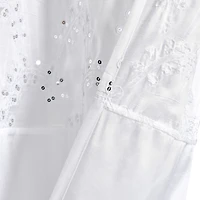 White Sequined Shower Curtain
