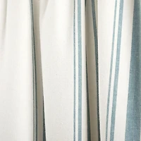Blue and White Farmhouse Stripe Valance