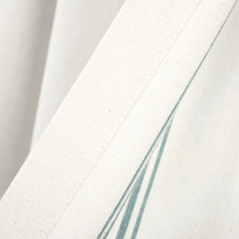 Blue and White Farmhouse Stripe Valance