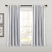 Navy Farmhouse Stripe Curtain Panels, Set of 2