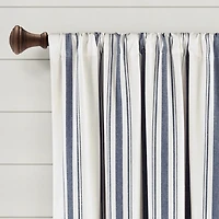 Navy Farmhouse Stripe Curtain Panels, Set of 2