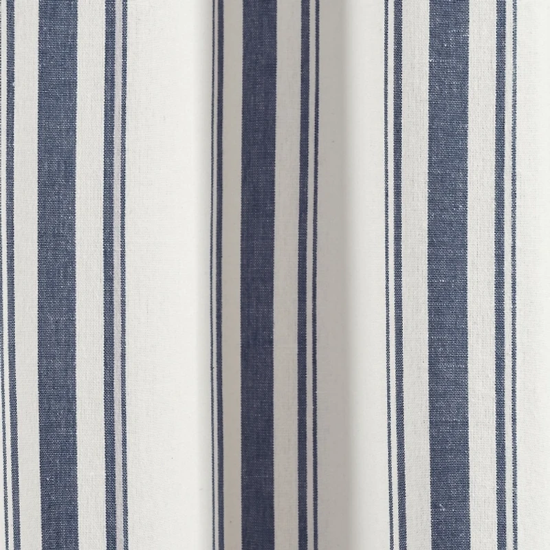 Navy Farmhouse Stripe Curtain Panels, Set of 2
