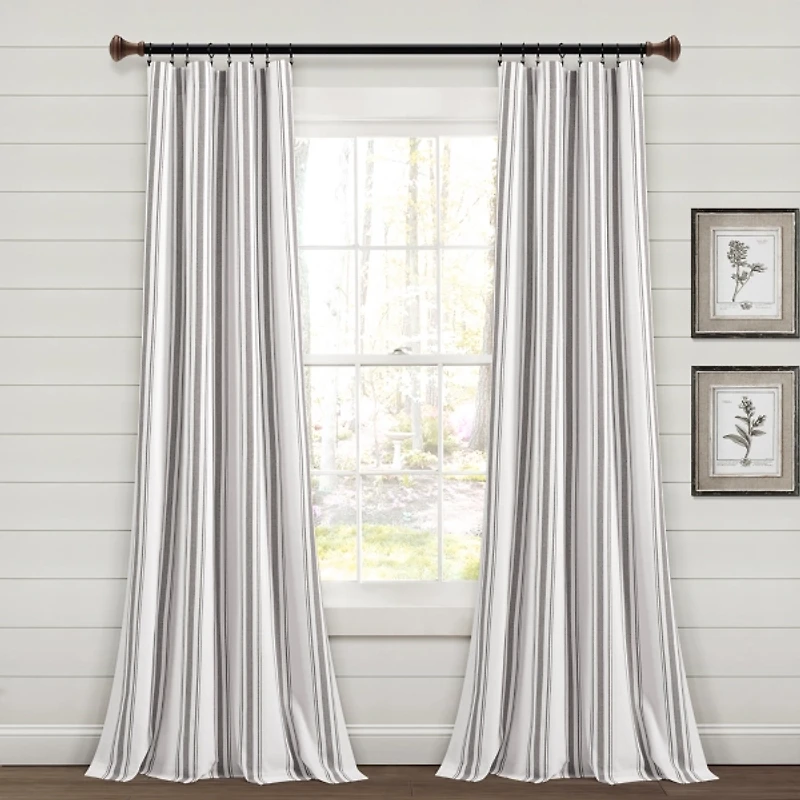 Stripe Farmhouse Curtain Panel Set