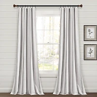Stripe Farmhouse Curtain Panel Set