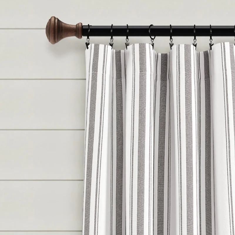 Stripe Farmhouse Curtain Panel Set