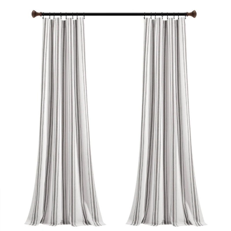 Stripe Farmhouse Curtain Panel Set
