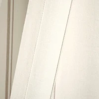 Tan Stripe Farmhouse Curtain Panel Set, 95 in.