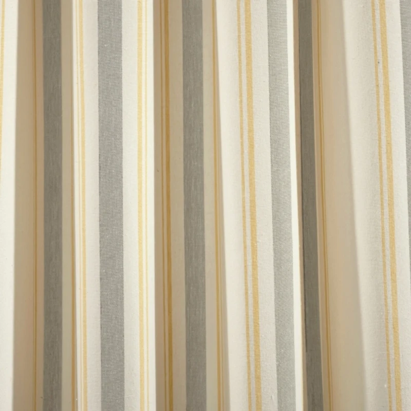 Yellow & Gray Farmhouse Curtain Panel Set, 95 in.
