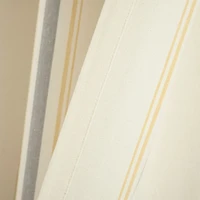 Yellow & Gray Farmhouse Curtain Panel Set, 95 in.