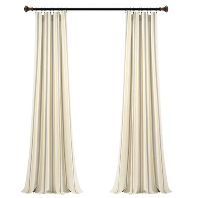 Yellow & Gray Farmhouse Curtain Panel Set, 95 in.