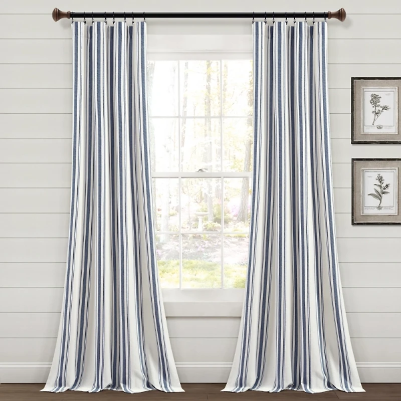 Cotton Candy Farmhouse Curtain Panel Set, 108 in.