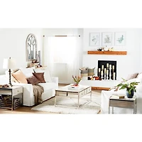 Distressed White Wood 3-pc. Candle Holder Set