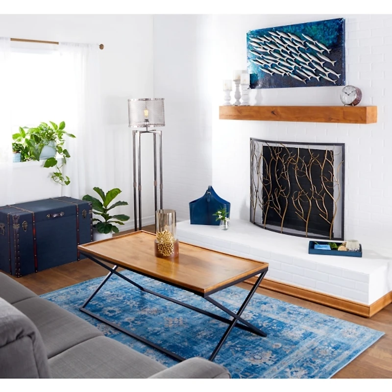 Distressed White Wood 3-pc. Candle Holder Set