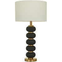 Black Gold Metal Spindle Table Lamp
