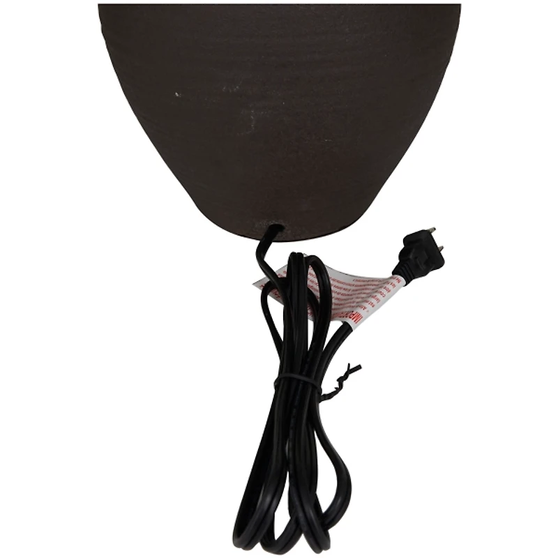 Black Ceramic Hourglass Simple Large Table Lamp