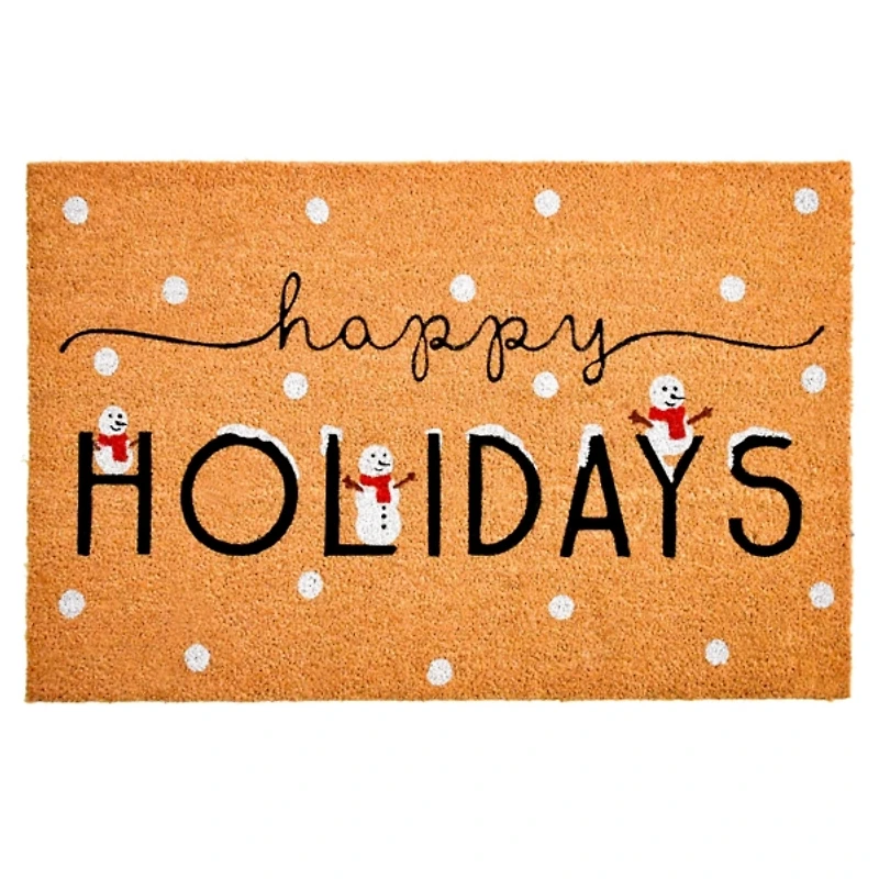 Happy Holidays Snowmen Doormat