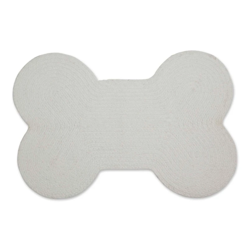 Gray Woof Bone Pet Bowl Mat