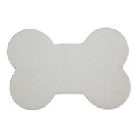 Gray Woof Bone Pet Bowl Mat