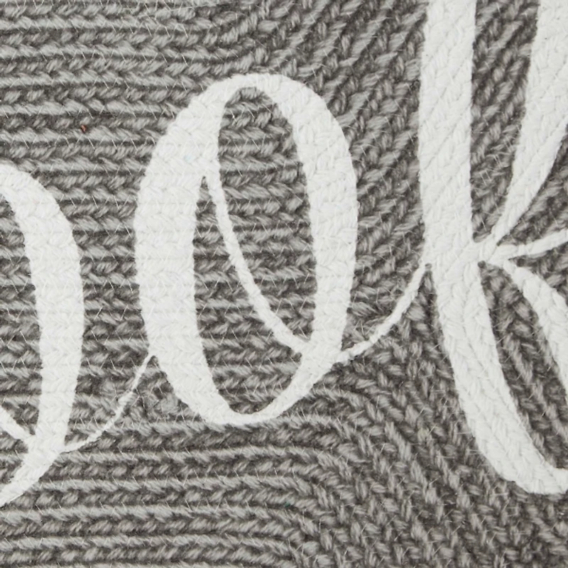 Gray Woof Bone Pet Bowl Mat