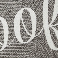 Gray Woof Bone Pet Bowl Mat