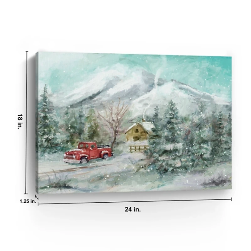 Snowy Landscape Canvas Art Print