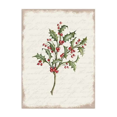 Christmas Holly Canvas Art Print