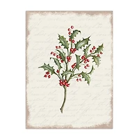 Christmas Holly Canvas Art Print
