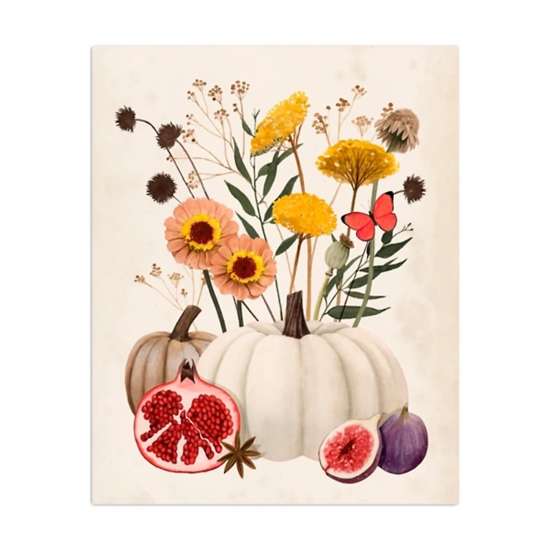 Pomegranate Harvest Canvas Wall Plaque