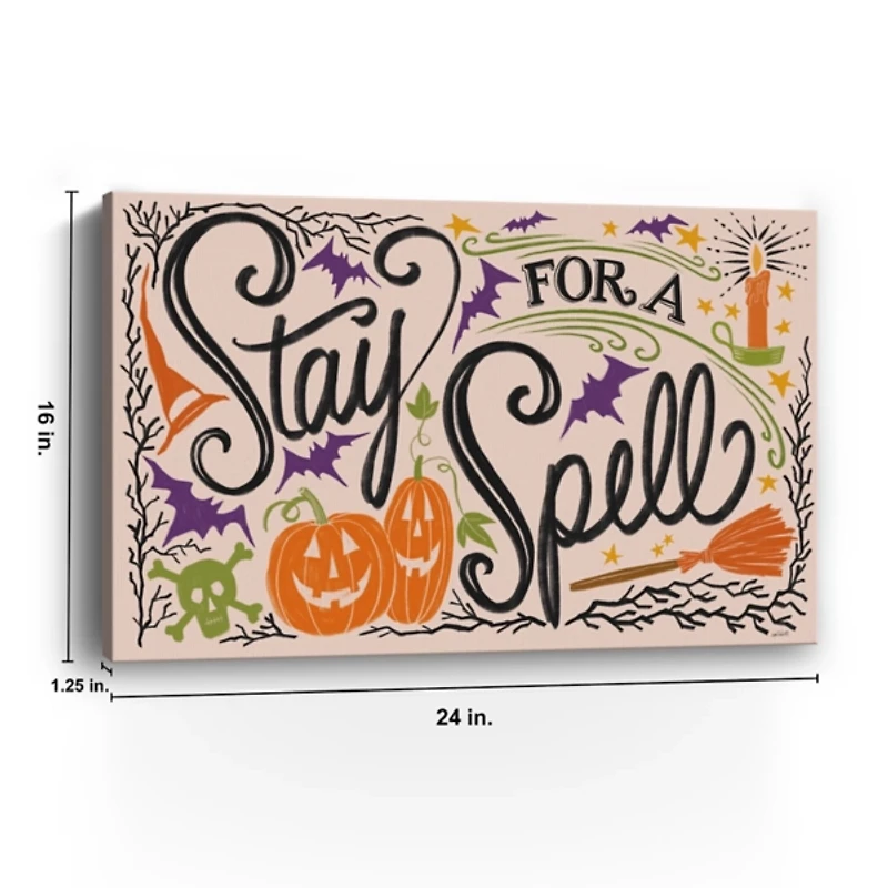 Stay For A Spell Halloween Wall Plaque