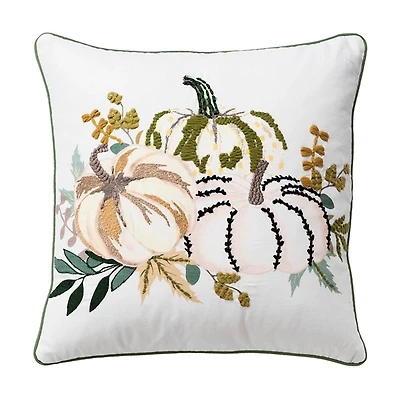 Multicolored Pumpkins Fall Color Throw Pillow