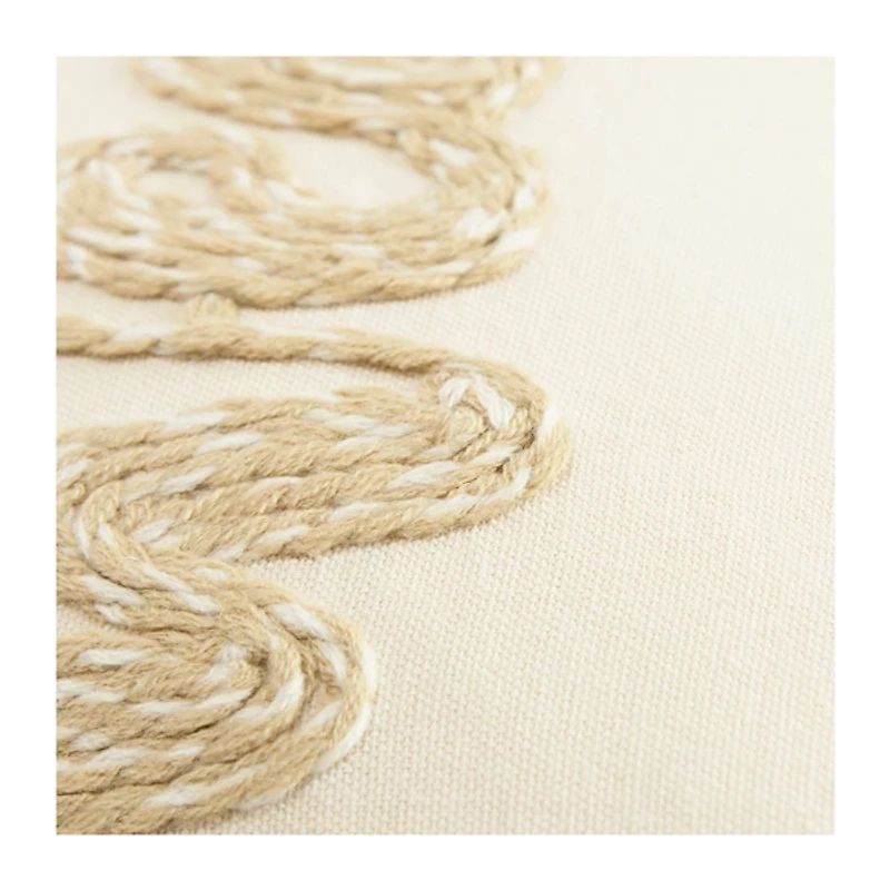 Cream Sweater Weather Throw Pillow