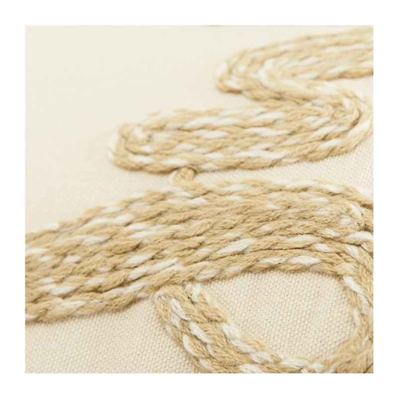 Cream Sweater Weather Throw Pillow