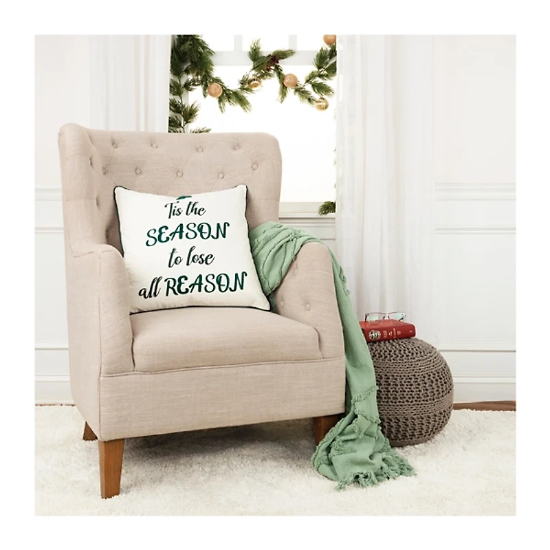 Tis the Reason Christmas Throw Pillow