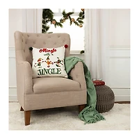 Mingle With A Jingle Christmas Throw Pillow