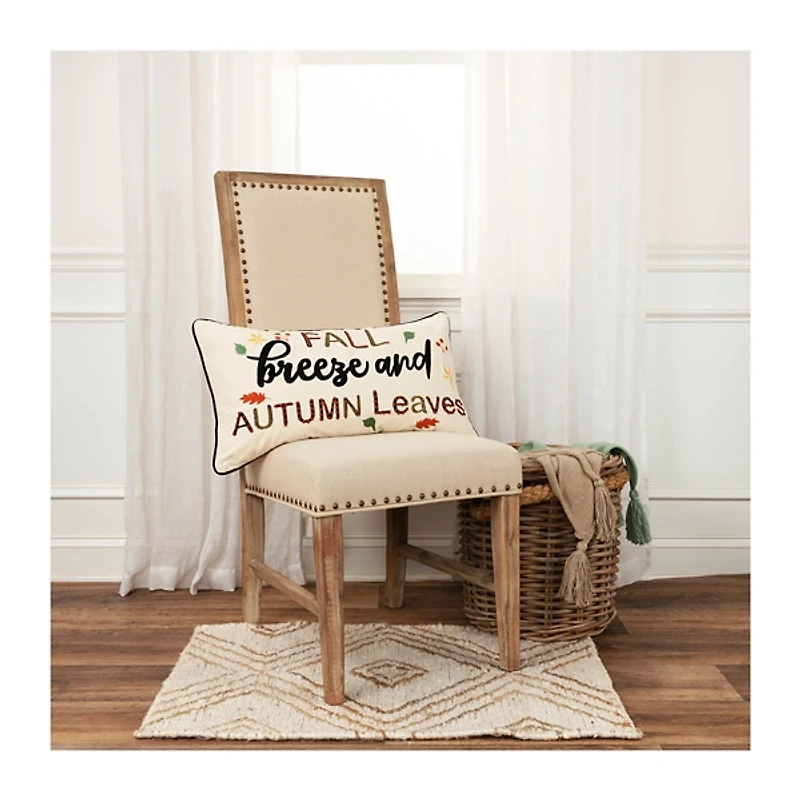 Fall Breeze Autumn Leaves Harvest Throw Pillow