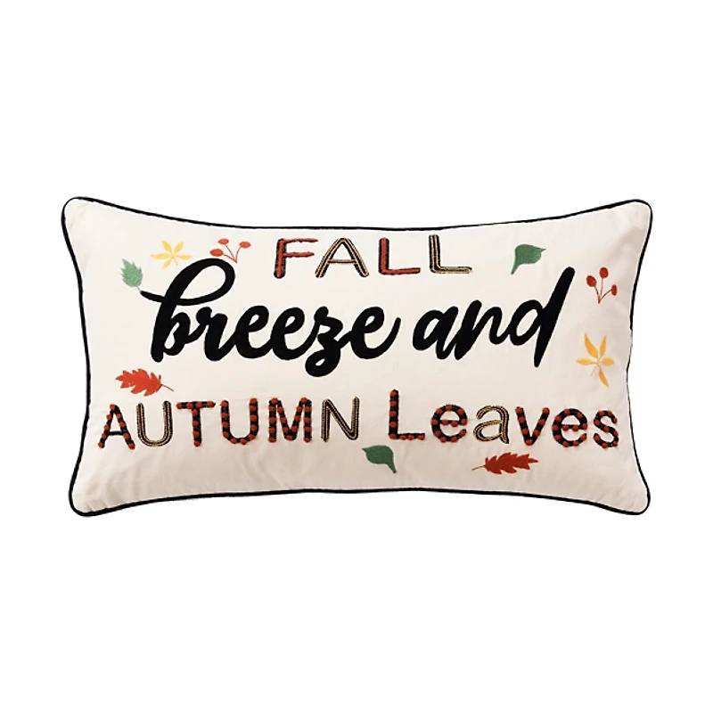 Fall Breeze Autumn Leaves Harvest Throw Pillow