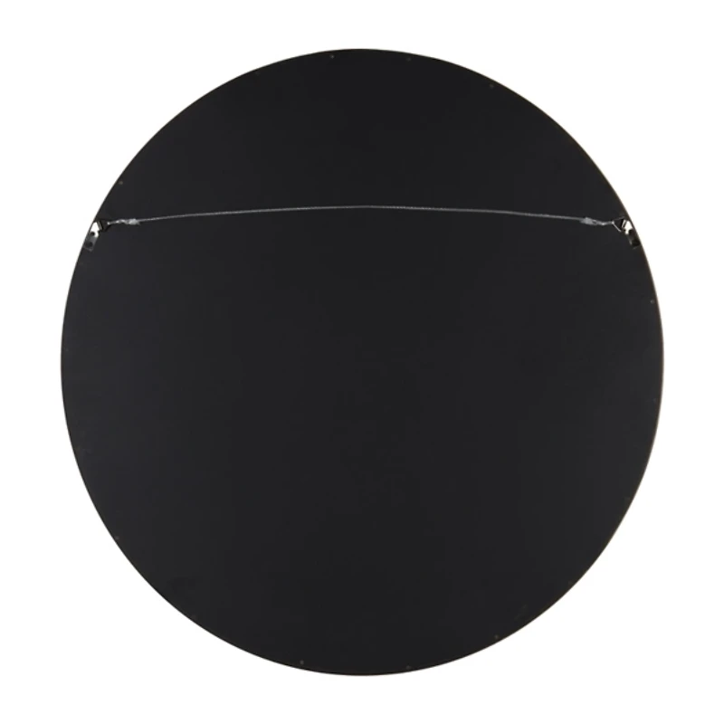 Round Rustic Wood Hutton Mirror