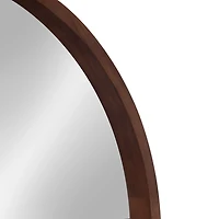 Round Walnut Wood Hutton Mirror