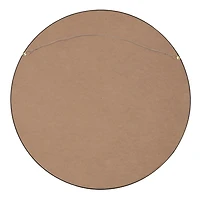 Round Black Wood Travis Accent Mirror