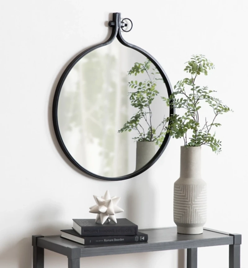 Black Metal Yitro Wall Mirror
