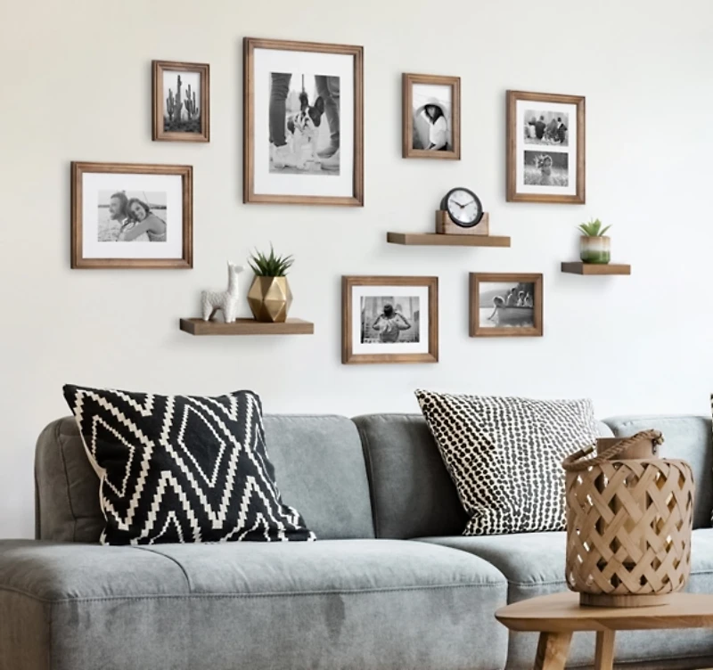 Natural 10-pc. Gallery Wall Frame and Shelf Set