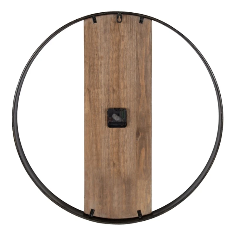 Black Ladd Natural Wood Wall Clock