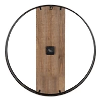 Black Ladd Natural Wood Wall Clock