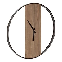 Black Ladd Natural Wood Wall Clock