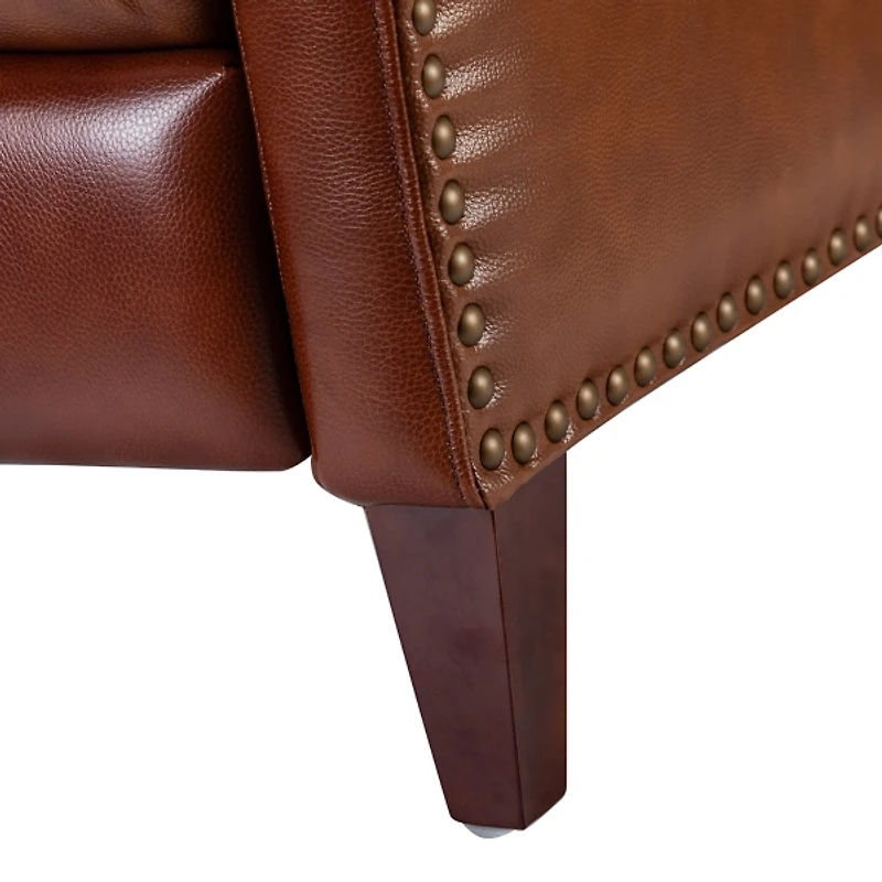 Arturo Brown Leather Wingback Recliner