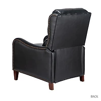 Arturo Black Leather Wingback Recliner