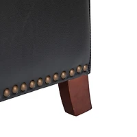 Arturo Black Leather Wingback Recliner