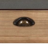 Brown and Gray Wood 2-Drawer Console Table