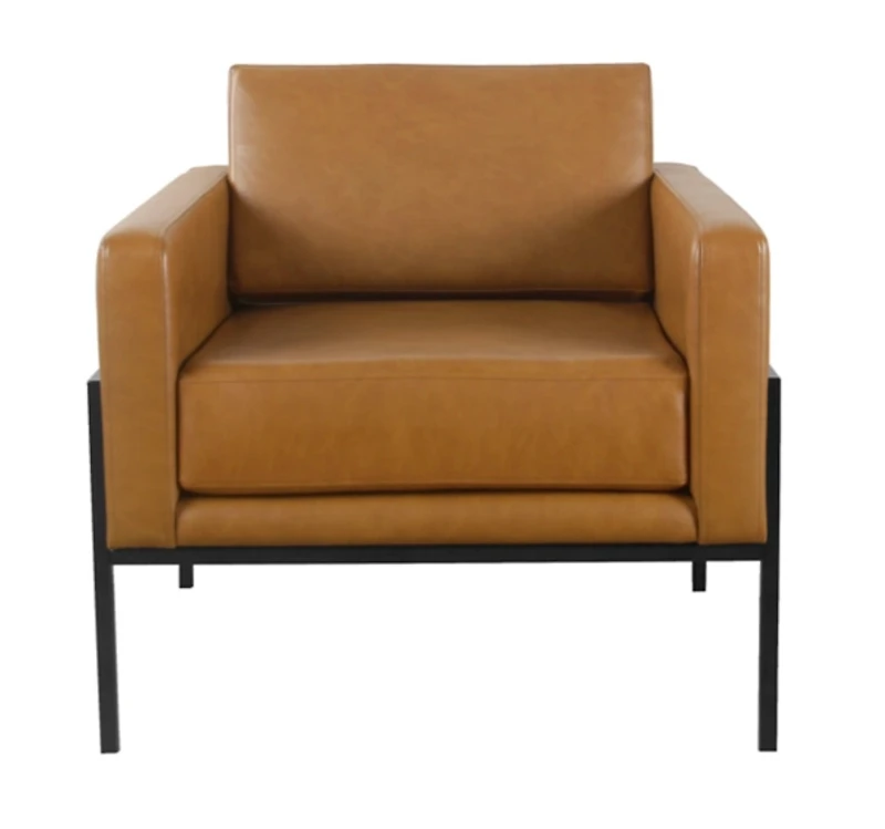Carmel Vegan Leather Club Accent Chair